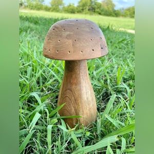 Wooden mushroom fairycore decor